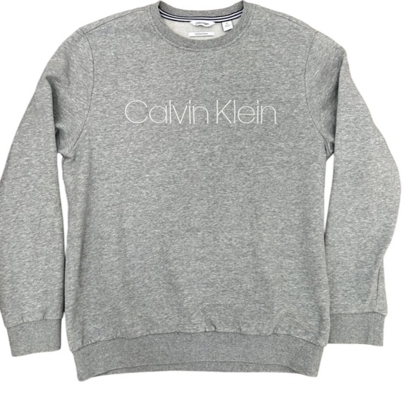 Calvin Klein Sweatshirt Men’s gray Embroidered Logo - Picture 1 of 12